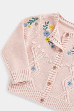 
                        
                          Load image into Gallery viewer, Mothercare Pink Cable Knitted Cardigan
                        
                      