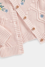 
                        
                          Load image into Gallery viewer, Mothercare Pink Cable Knitted Cardigan
                        
                      