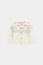 
                        
                          Load image into Gallery viewer, Mothercare Cream Fair Isle Knitted Cardigan
                        
                      