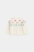 
                        
                          Load image into Gallery viewer, Mothercare Cream Fair Isle Knitted Cardigan
                        
                      