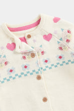 
                        
                          Load image into Gallery viewer, Mothercare Cream Fair Isle Knitted Cardigan
                        
                      