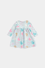
                        
                          Load image into Gallery viewer, Mothercare Blue Heart Long-Sleeved Jersey Dress
                        
                      