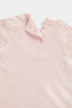 
                        
                          Load image into Gallery viewer, Mothercare Pink Broderie Sleeve Sweat Dress
                        
                      