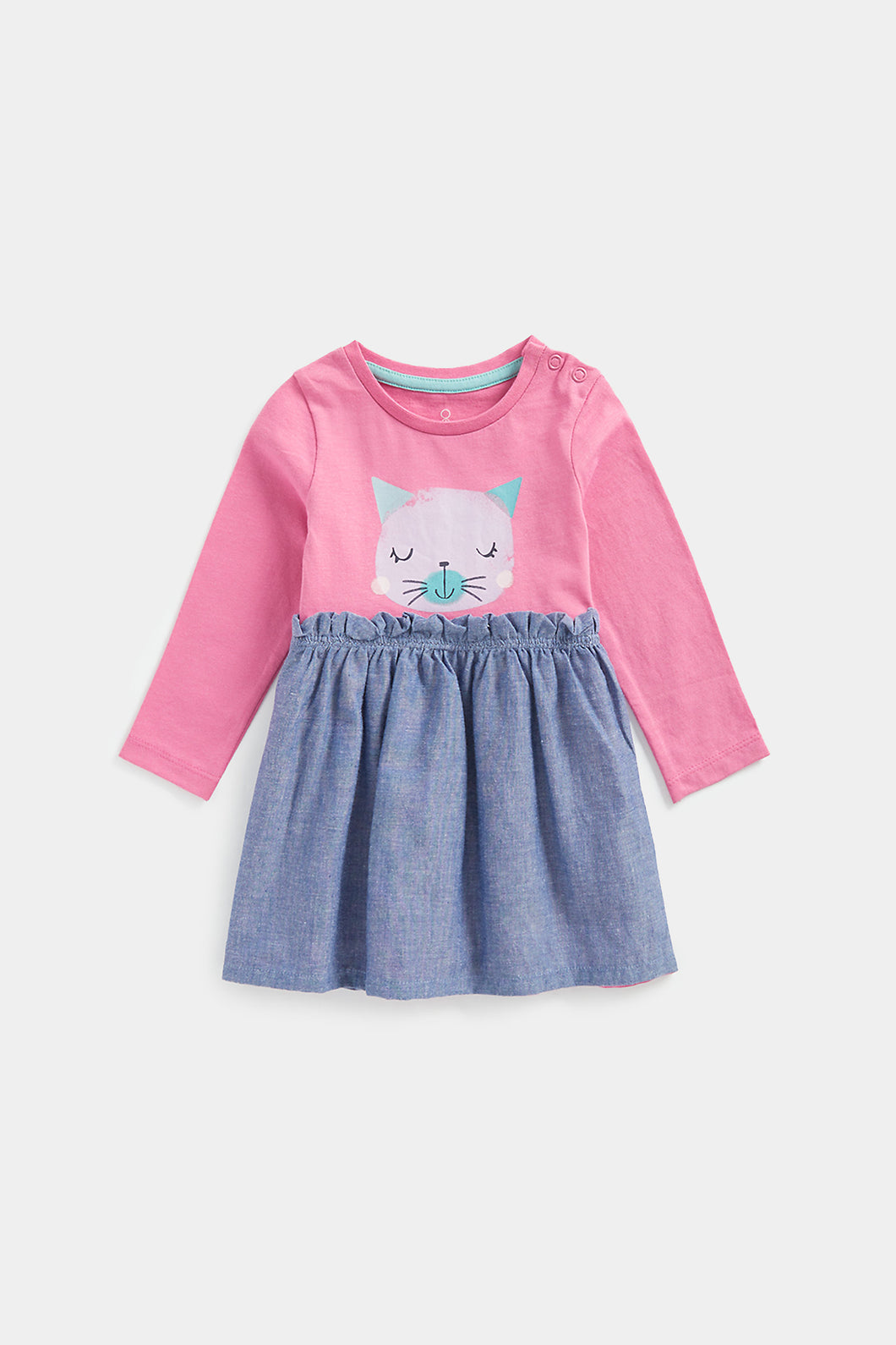 Mothercare Pink Cat Twofer Dress
