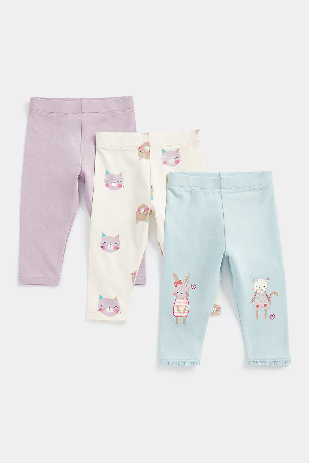Mothercare Cat and Bunny Leggings - 3 Pack