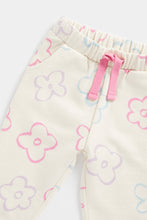 
                        
                          Load image into Gallery viewer, Mothercare Cream Flower Joggers
                        
                      