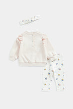 
                        
                          Load image into Gallery viewer, Mothercare Sweat Top, Leggings and Headband Set
                        
                      