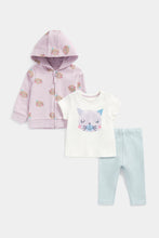 
                        
                          Load image into Gallery viewer, Mothercare Kitten T-Shirt, Leggings and Hoody Set
                        
                      