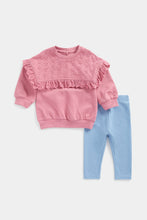 
                        
                          Load image into Gallery viewer, Mothercare Pink Sweat Top and Leggings Set
                        
                      