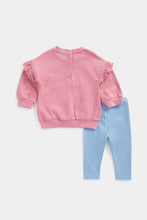 
                        
                          Load image into Gallery viewer, Mothercare Pink Sweat Top and Leggings Set
                        
                      