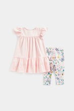 
                        
                          Load image into Gallery viewer, Mothercare Pink Dress and Leggings Set
                        
                      