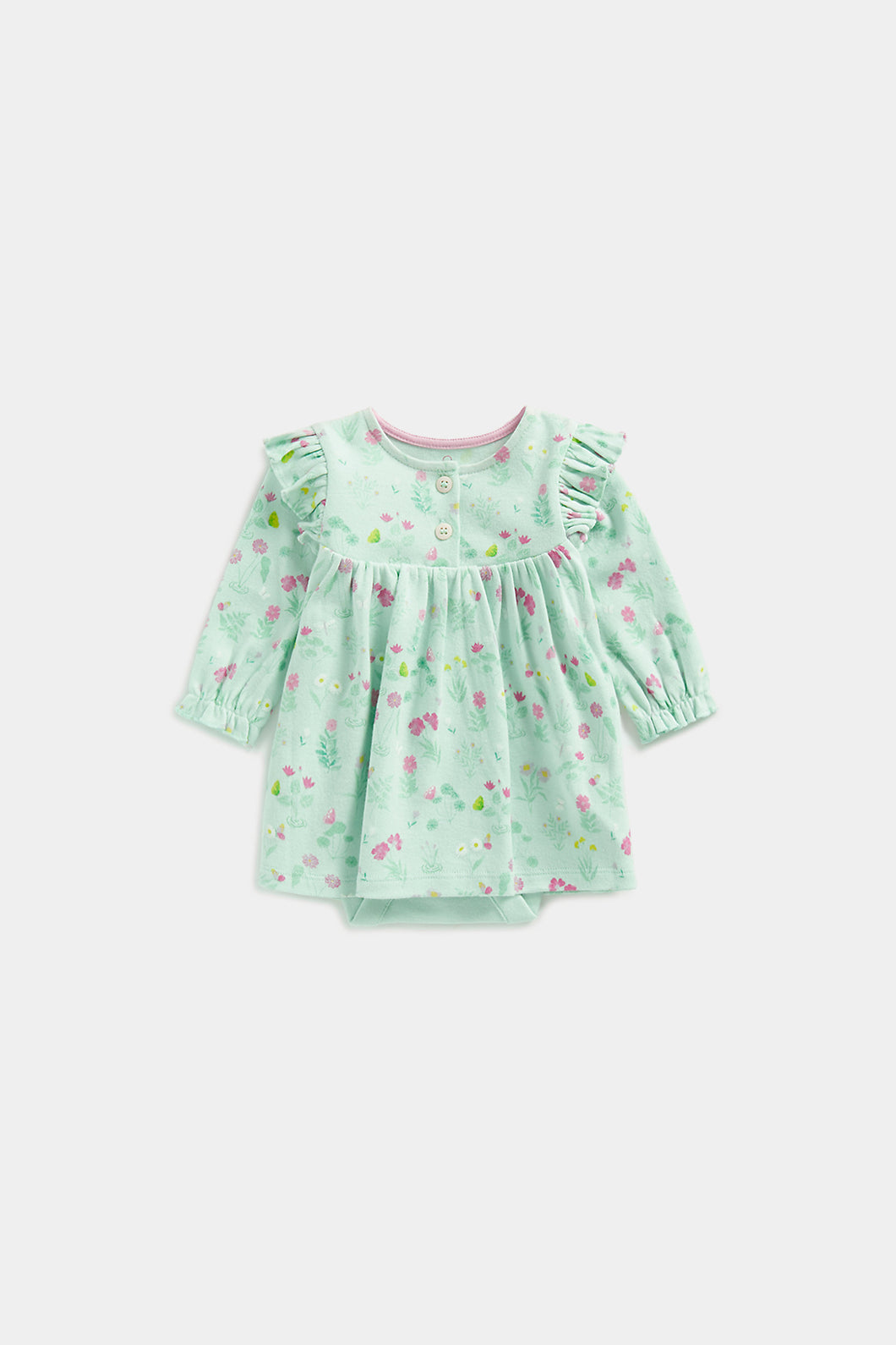 Mothercare Green Floral Romper Dress