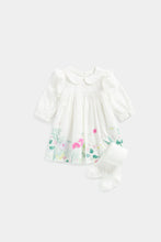 
                        
                          Load image into Gallery viewer, Mothercare White Occasion Dress and Tights Set
                        
                      