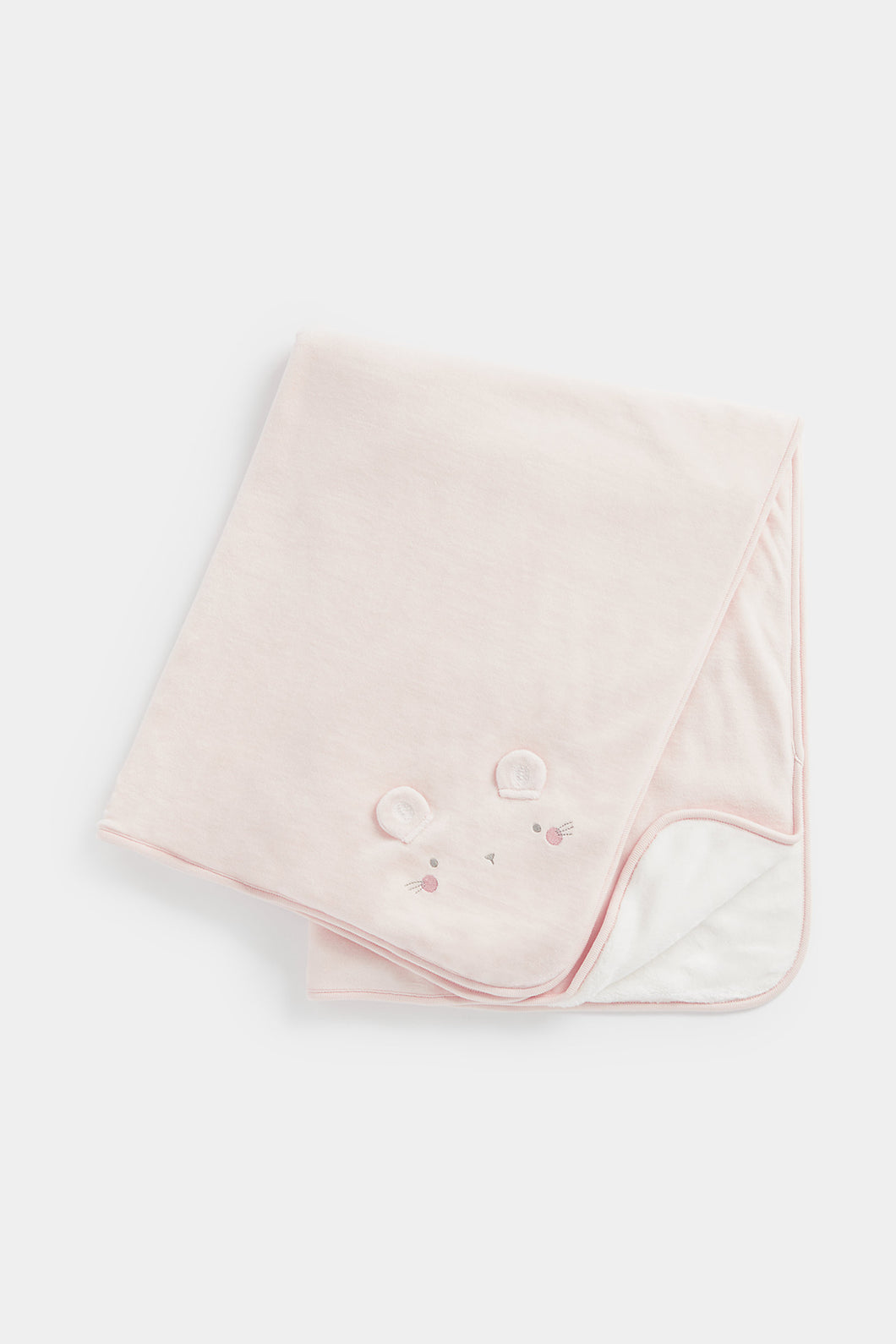 Mothercare My First Pink Mouse Velour Blanket