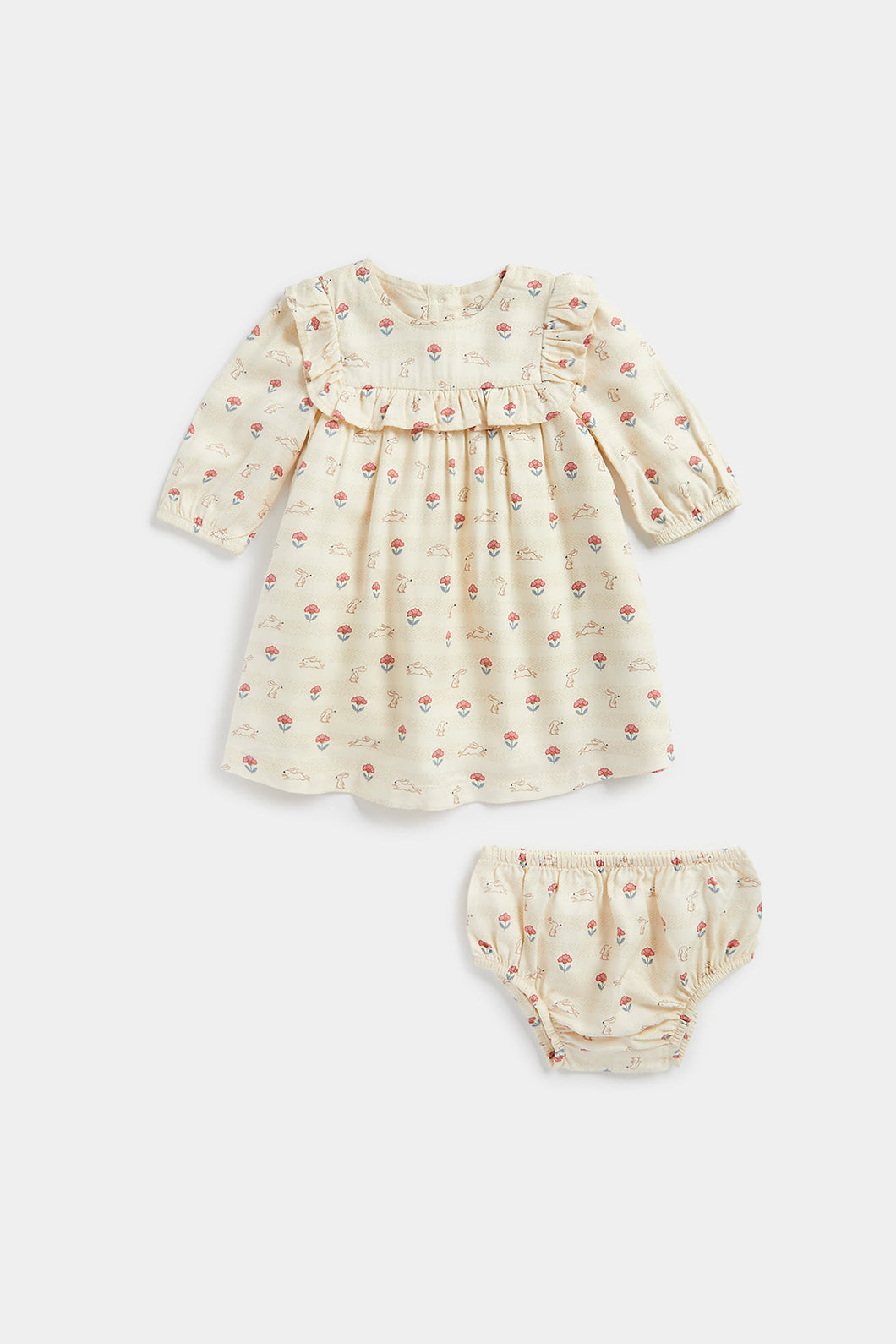 Mothercare Bunny Woven Dress and Knickers