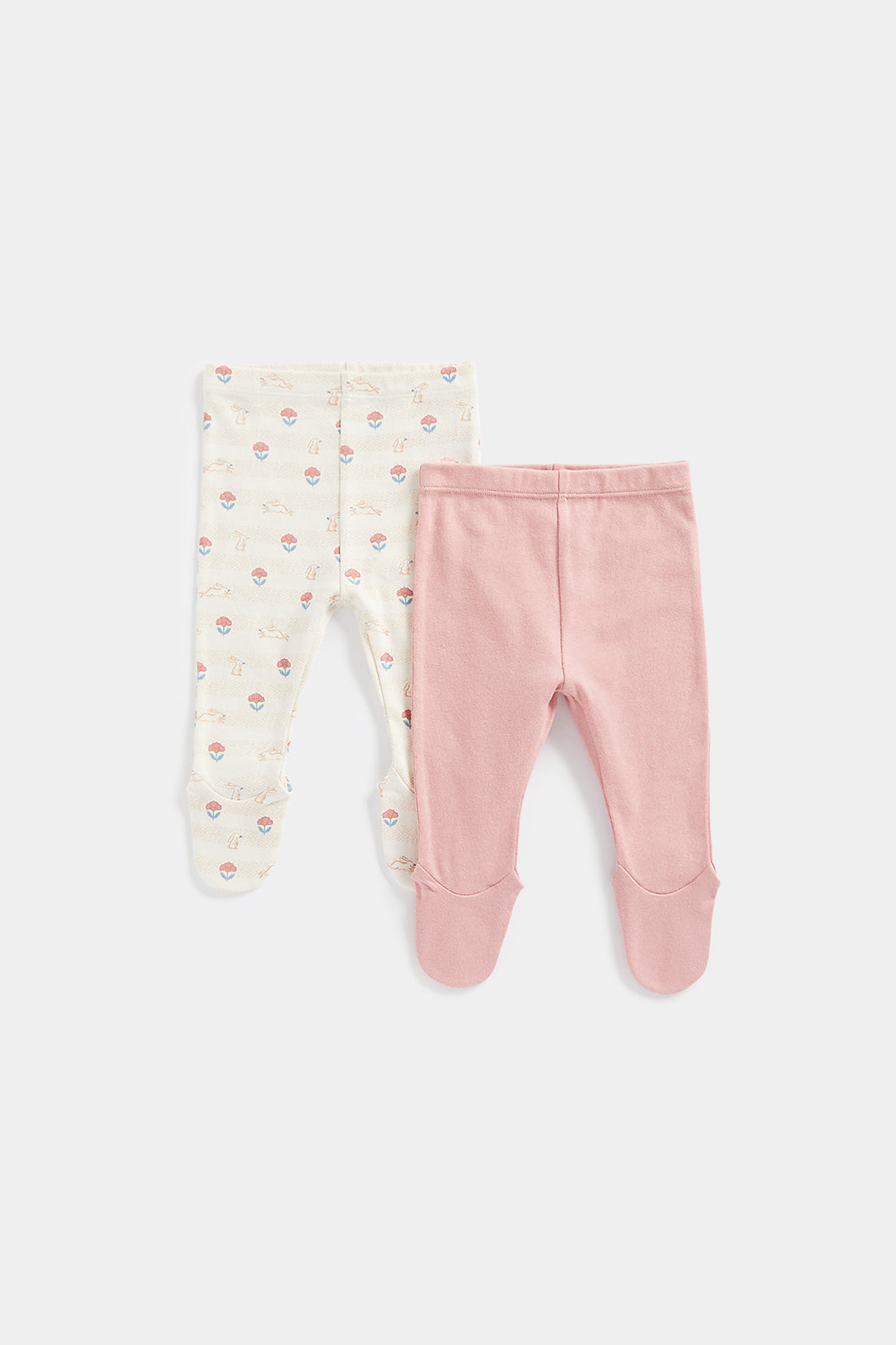 Mothercare Pink and Floral Leggings - 2 Pack
