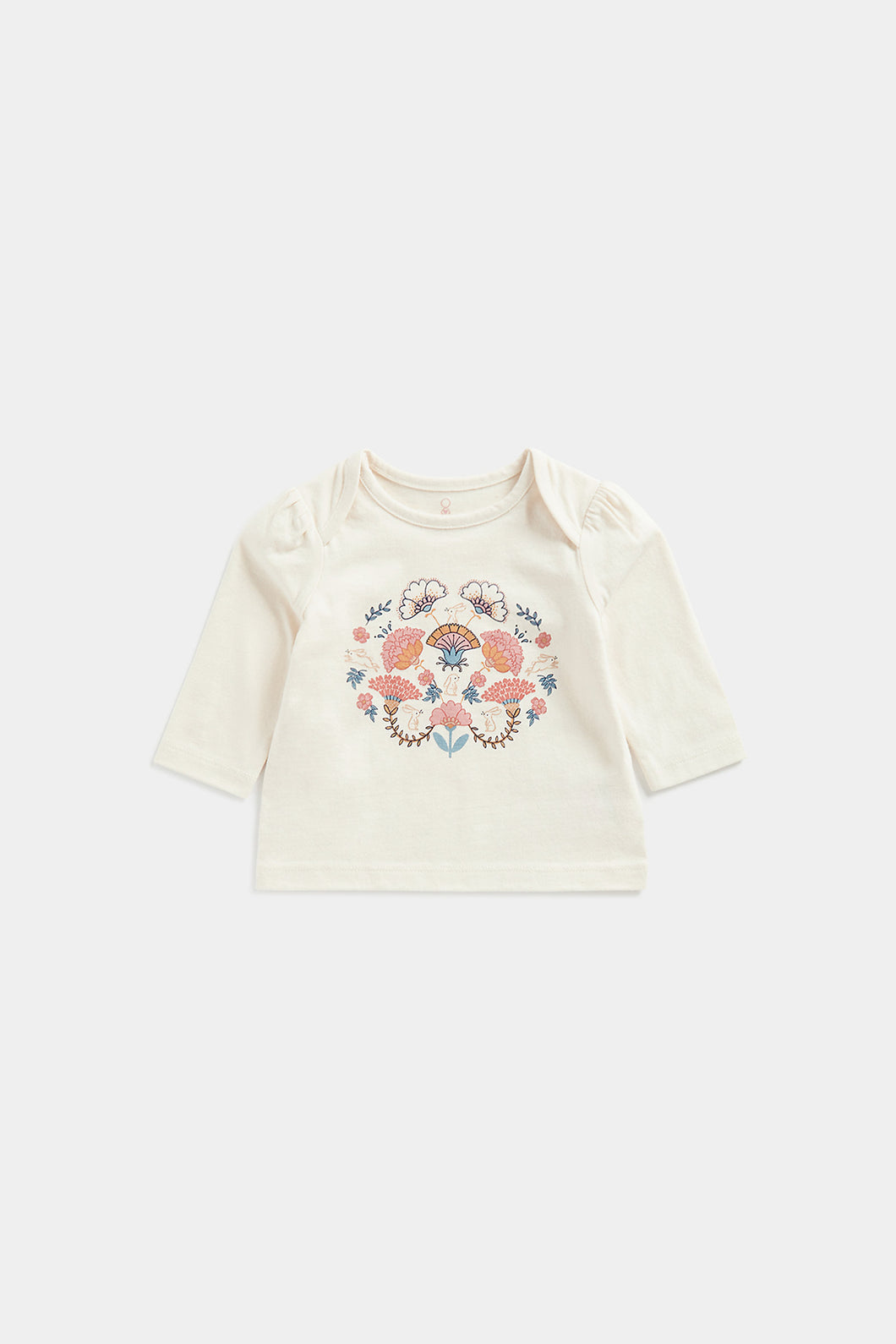 Mothercare Cream Bunnies Long-Sleeved T-Shirt