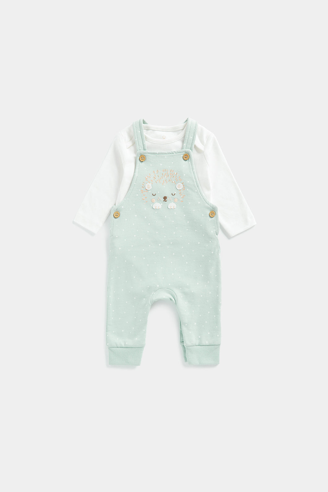 Mothercare My First Green Dungarees and Bodysuit Set