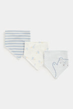 
                        
                          Load image into Gallery viewer, Mothercare My First Blue Dribble Bibs - 3 Pack
                        
                      