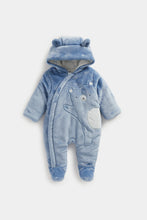 
                        
                          Load image into Gallery viewer, Mothercare My First Blue Fluffy Pramsuit
                        
                      