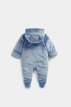 
                        
                          Load image into Gallery viewer, Mothercare My First Blue Fluffy Pramsuit
                        
                      