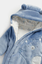 
                        
                          Load image into Gallery viewer, Mothercare My First Blue Fluffy Pramsuit
                        
                      