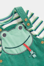 
                        
                          Load image into Gallery viewer, Mothercare Green Frog Cord Dungaree Set
                        
                      