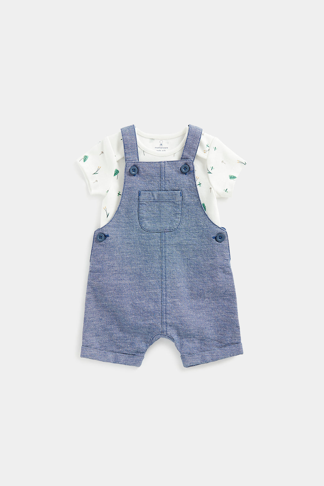 Mothercare Bibshorts and Bodysuit Set