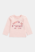 
                        
                          Load image into Gallery viewer, Mothercare Pink Positivity Long-Sleeved T-Shirt
                        
                      