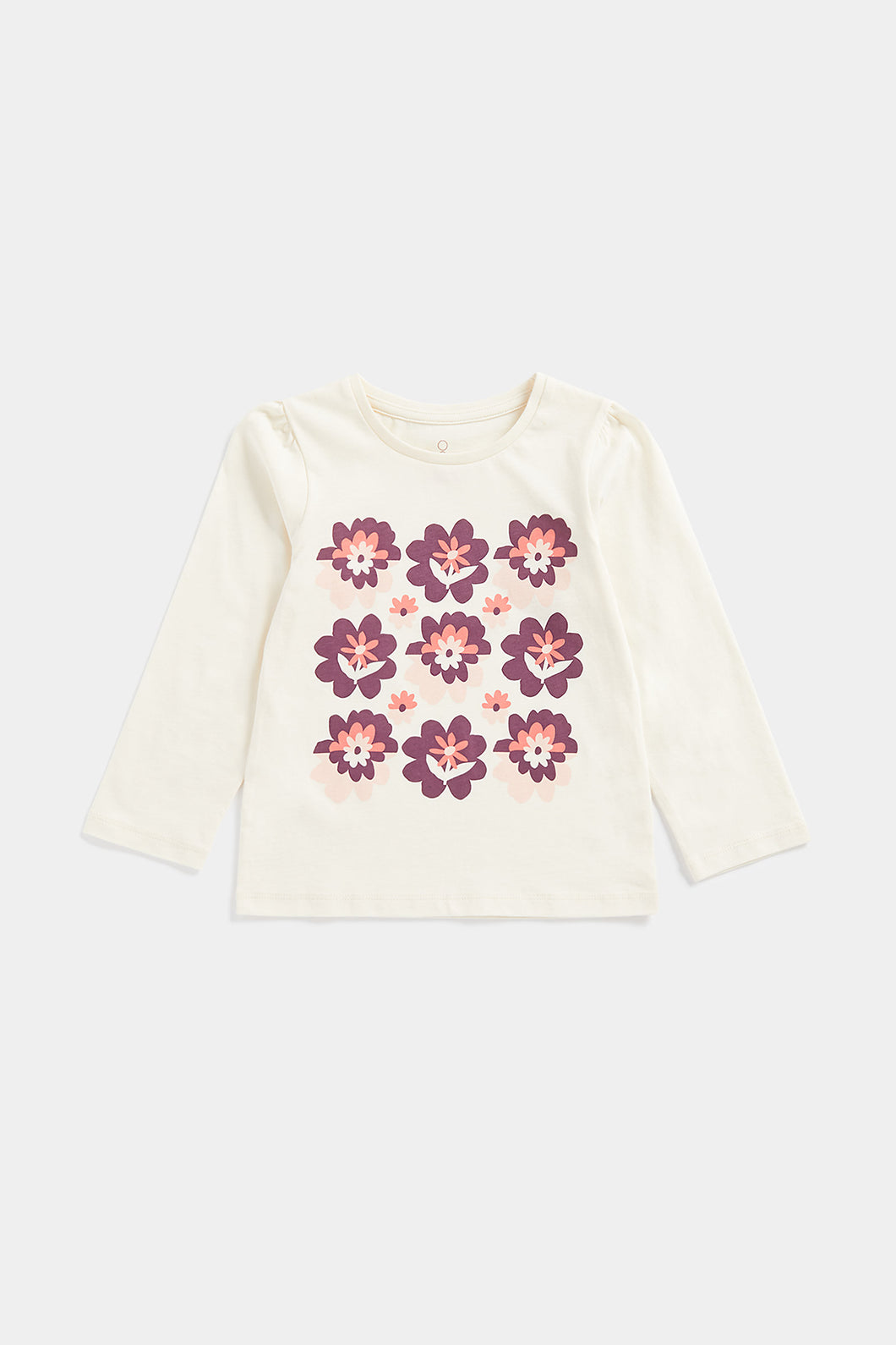 Mothercare Cream Floral Long-Sleeved T-Shirt