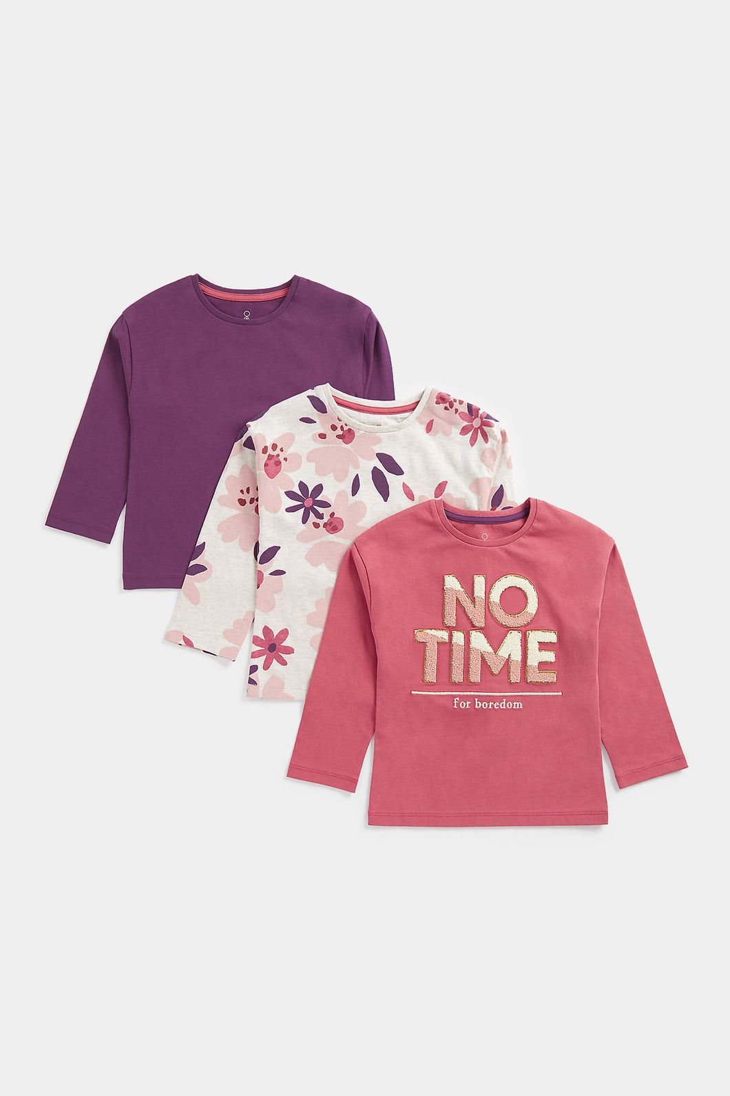 Mothercare No Time Long-Sleeved T-Shirts - 3 Pack