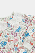 
                        
                          Load image into Gallery viewer, Mothercare Floral Sweat Top with Collar
                        
                      