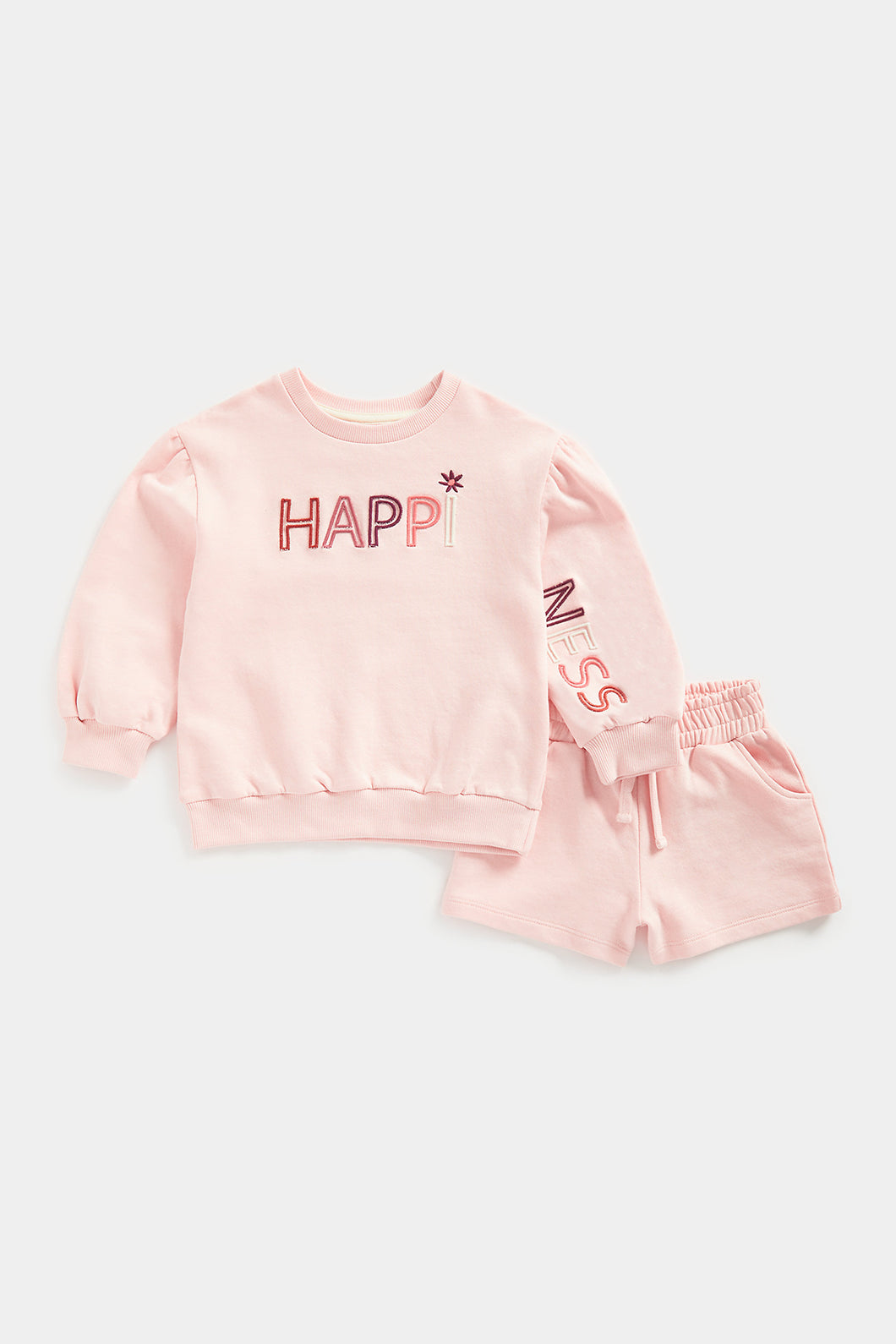 Mothercare Pink Sweat Top and Shorts Set