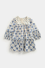 
                        
                          Load image into Gallery viewer, Mothercare Blue Floral Tiered Dress
                        
                      
