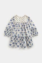 
                        
                          Load image into Gallery viewer, Mothercare Blue Floral Tiered Dress
                        
                      