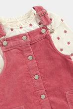 
                        
                          Load image into Gallery viewer, Mothercare Cord Pinny Dress, T-Shirt and Tights Set
                        
                      