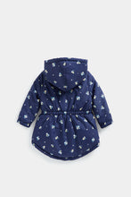 
                        
                          Load image into Gallery viewer, Mothercare Navy Floral Padded Mac Coat
                        
                      
