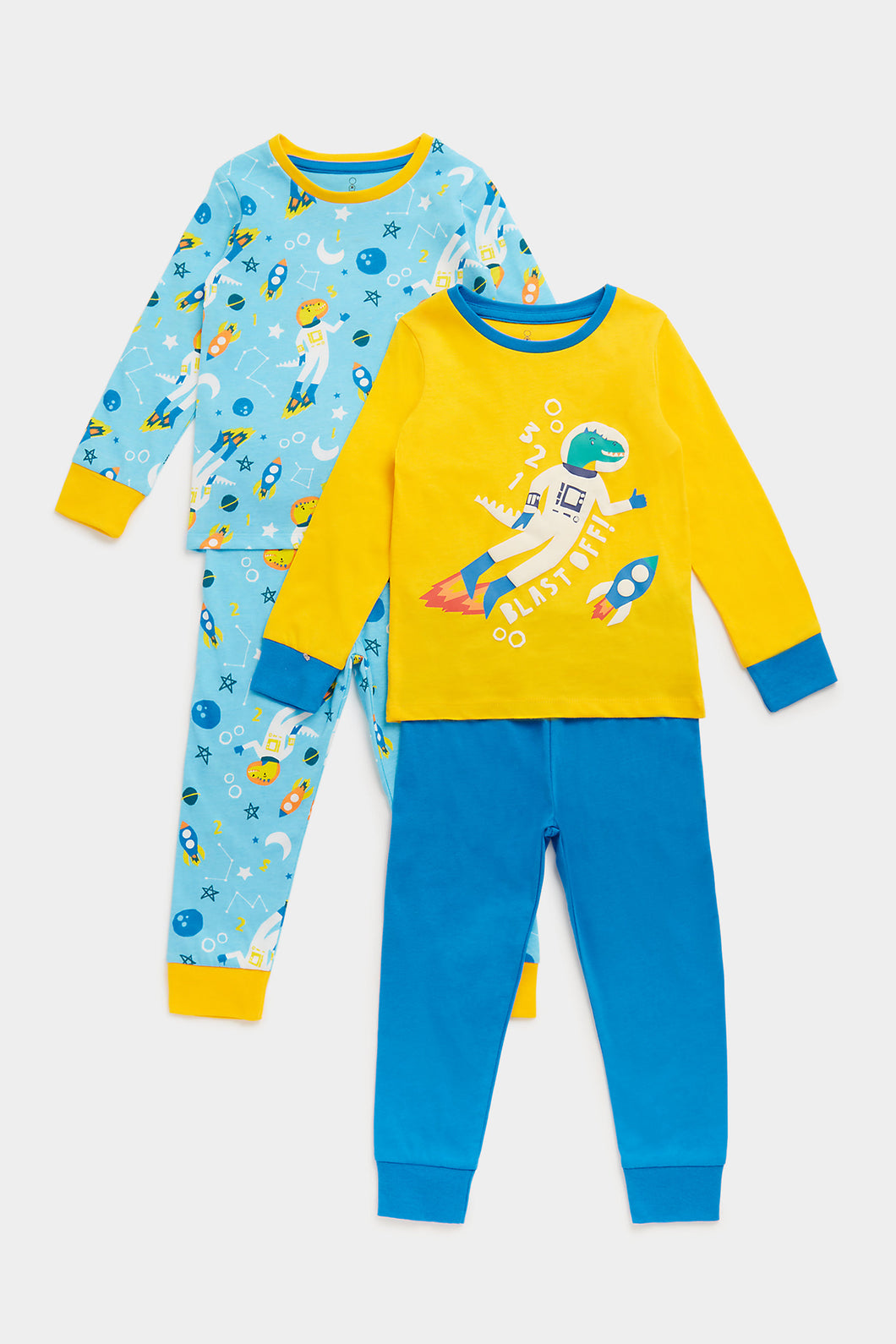 Mothercare Space Dinosaur Pyjamas - 2 Pack