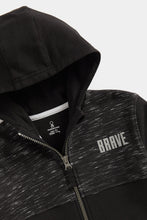 
                        
                          Load image into Gallery viewer, Mothercare Black Brave Zip-Up Hoody
                        
                      