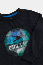 
                        
                          Load image into Gallery viewer, Mothercare Black Game Time Long-Sleeved T-Shirt
                        
                      