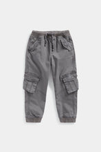 
                        
                          Load image into Gallery viewer, Mothercare Charcoal Cargo Trousers
                        
                      