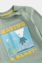 
                        
                          Load image into Gallery viewer, Mothercare Green Dinosaur Long-Sleeved T-Shirt
                        
                      