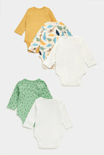 
                        
                          Load image into Gallery viewer, Mothercare Dinosaur Long-Sleeved Baby Bodysuits - 5 Pack
                        
                      