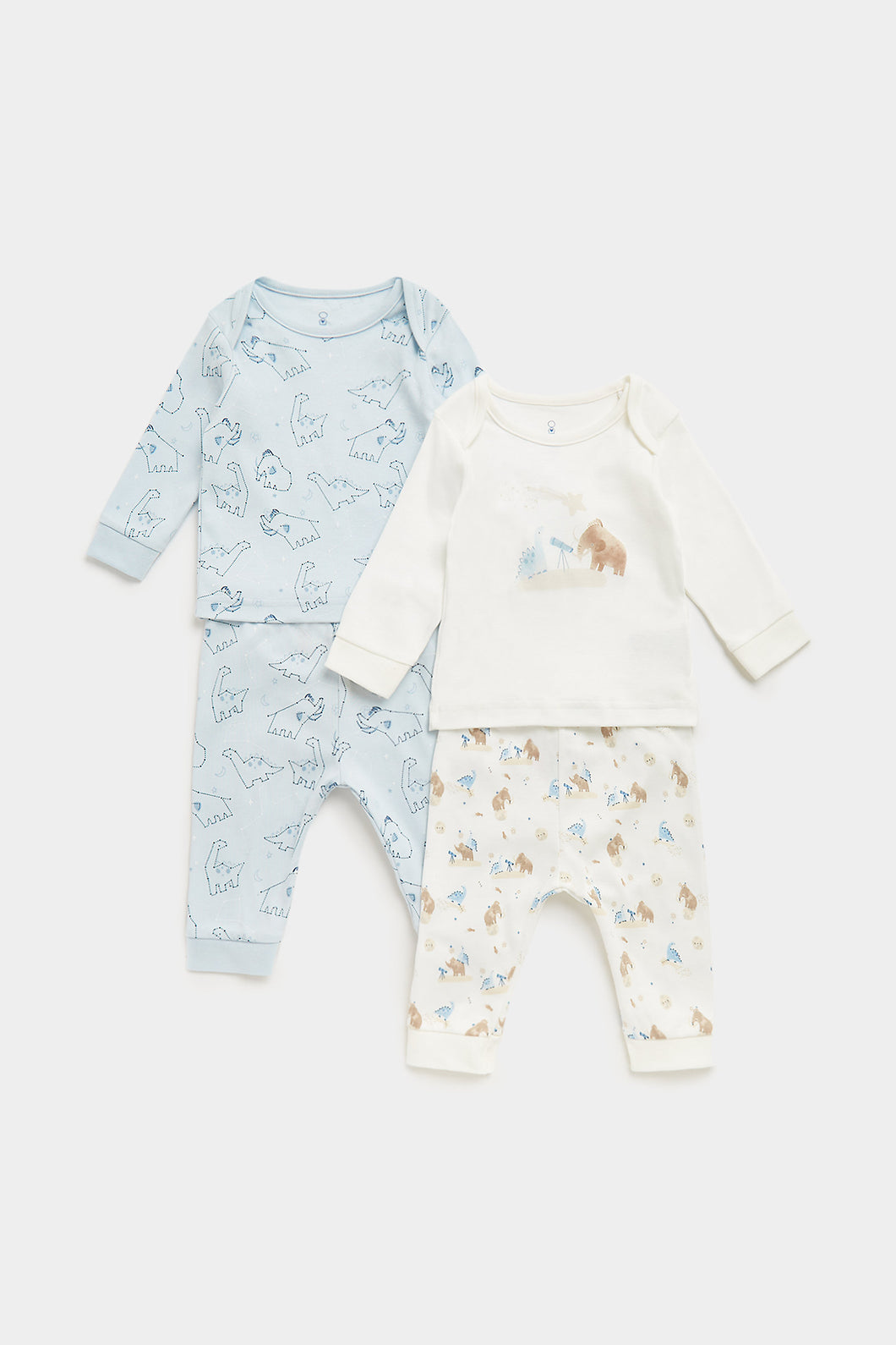 Mothercare Dinosaur Baby Pyjamas - 2 Pack