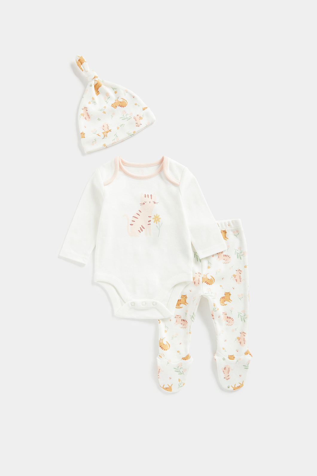 Mothercare Cat 3-Piece Baby Outfit Set