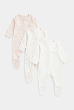 
                        
                          Load image into Gallery viewer, Mothercare My First Mouse Baby Sleepsuits - 3 Pack
                        
                      