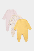 
                        
                          Load image into Gallery viewer, Mothercare Acorn Bunny Baby Sleepsuits - 3 Pack
                        
                      