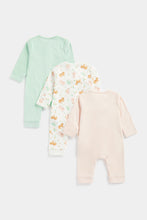 
                        
                          Load image into Gallery viewer, Mothercare Kitten Footless Baby Sleepsuits - 3 Pack
                        
                      