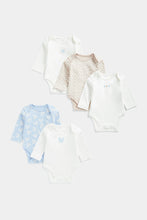 
                        
                          Load image into Gallery viewer, Mothercare Floral Heart Long-Sleeved Baby Bodysuits - 5 Pack
                        
                      
