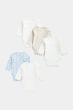 
                        
                          Load image into Gallery viewer, Mothercare Floral Heart Long-Sleeved Baby Bodysuits - 5 Pack
                        
                      